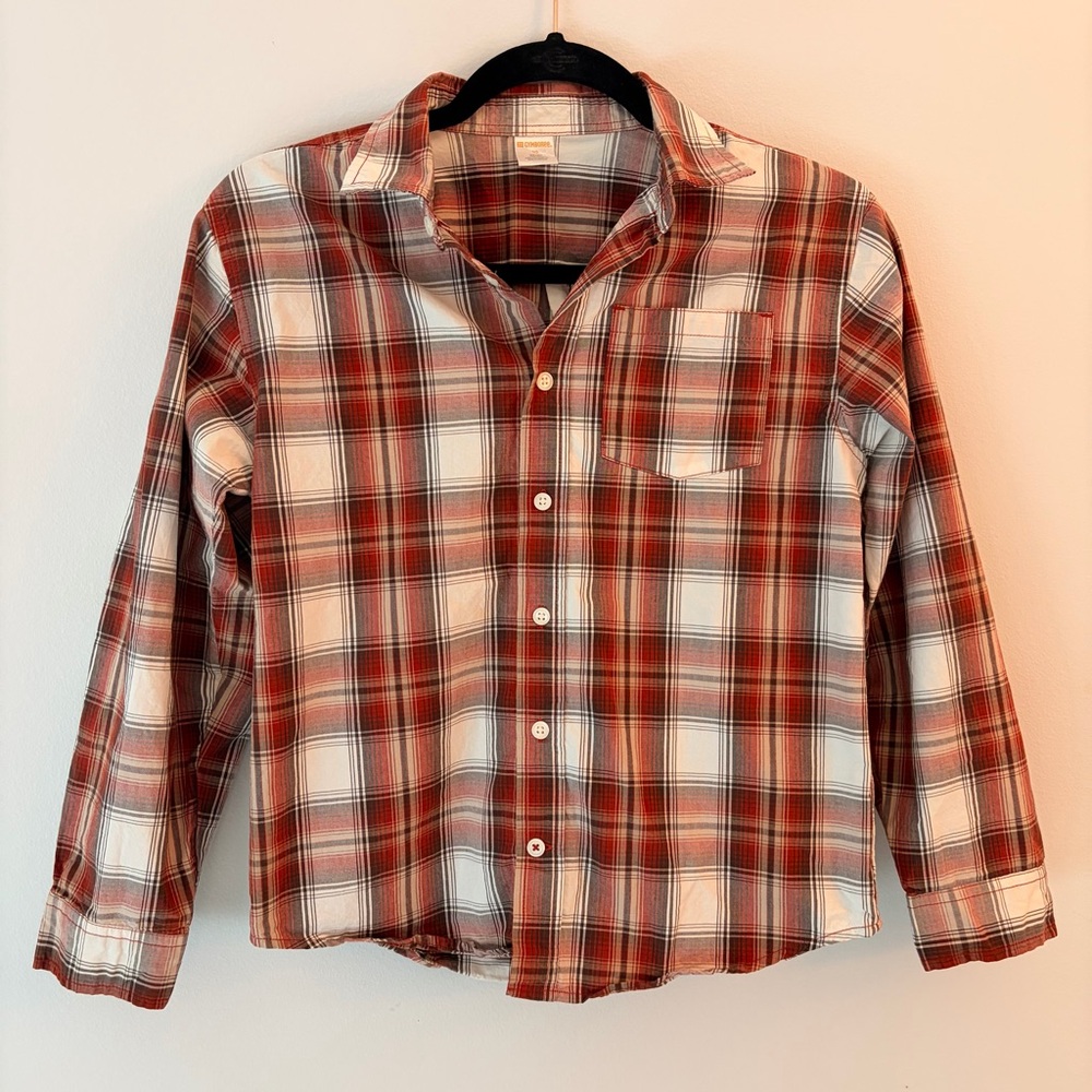Gymboree Kids Plaid Button Up Shirt Size 10